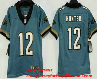 Youth Jacksonville Jaguars #12 Travis Hunter Limited Green Throwback Vapor Jersey