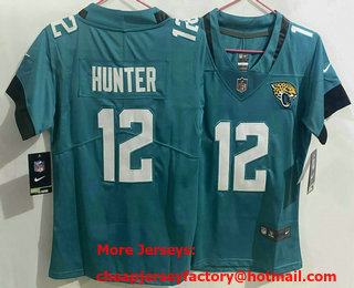 Youth Jacksonville Jaguars #12 Travis Hunter Limited Green Vapor Jersey