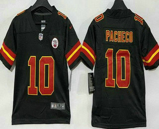 Youth Kansas City Chiefs #10 Isiah Pacheco Limited Black Vapor Jersey