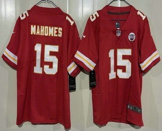 Youth Kansas City Chiefs #15 Patrick Mahomes Limited Red Vapor Jersey