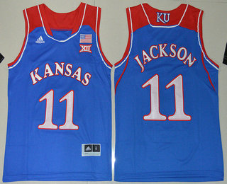 Youth Kansas Jayhawks #11 Josh Jackson Royal Blue College Basketball Swingman Stitched NCAA Jersey
