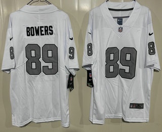 Youth Las Vegas Raiders #89 Brock Bowers Limited White Alternate Vapor Jersey