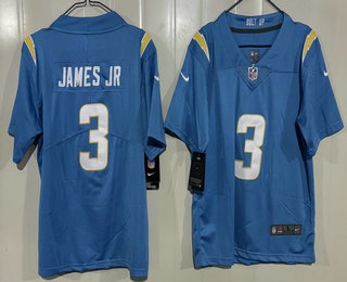Youth Los Angeles Chargers #3 Derwin James Jr Limited Blue Vapor Jersey
