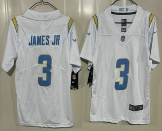 Youth Los Angeles Chargers #3 Derwin James Jr Limited White Vapor Jersey