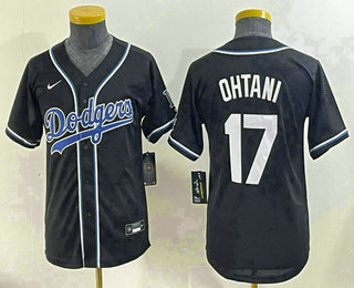 Youth Los Angeles Dodgers #17 Shohei Ohtani Black Fashion Baseball Jersey