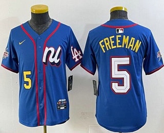 Youth Los Angeles Dodgers #5 Freddie Freeman Blue 2025 All Star Limited Jersey