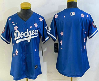 Youth Los Angeles Dodgers Blank Blue 2025 Tokyo Series Cool Base Jersey