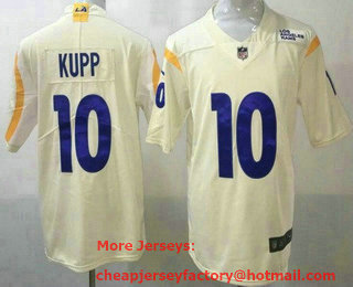 Youth Los Angeles Rams #10 Cooper Kupp Limited Bone 2020 Vapor Untouchable Jersey