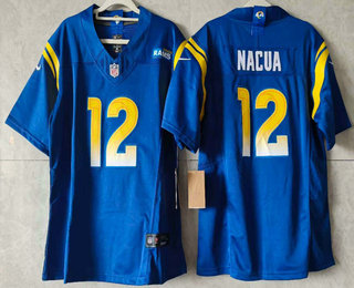 Youth Los Angeles Rams #12 Puka Nacua Limited Royal FUSE Vapor Jersey