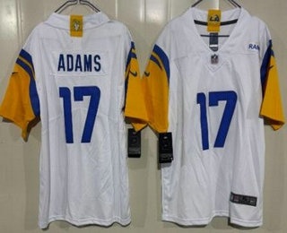 Youth Los Angeles Rams #17 Davante Adams Limited White Vapor Jersey
