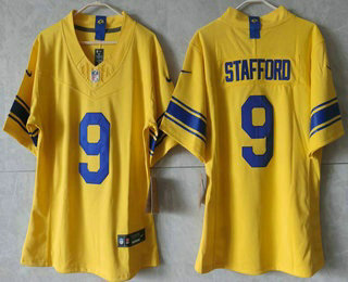 Youth Los Angeles Rams #9 Matthew Stafford Limited Yellow FUSE 2026 Classic Vapor Jersey