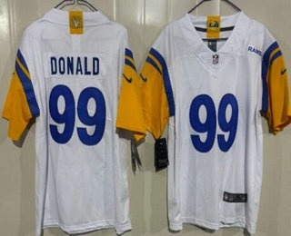 Youth Los Angeles Rams #99 Aaron Donald Limited White Vapor Jersey