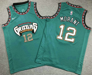 Youth Memphis Grizzlies #12 Ja Morant Aqua Icon Swingman Jersey
