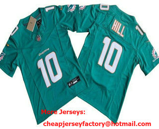 Youth Miami Dolphins #10 Tyreek Hill Limited Aqua FUSE Vapor Jersey