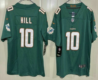 Youth Miami Dolphins #10 Tyreek Hill Limited Aqua Vapor Jersey