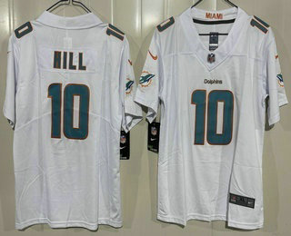Youth Miami Dolphins #10 Tyreek Hill Limited White Vapor Jersey