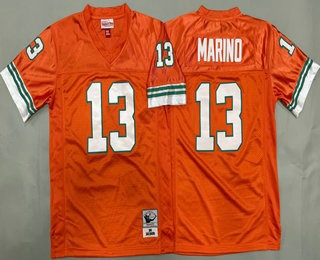 Youth Miami Dolphins #13 Dan Marino Orange 1984 Throwback Jersey