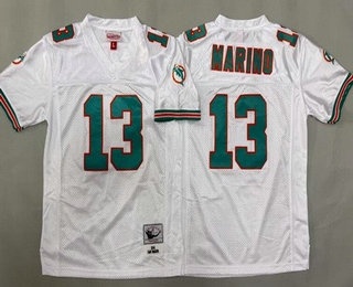 Youth Miami Dolphins #13 Dan Marino White 1994 Throwback Jersey