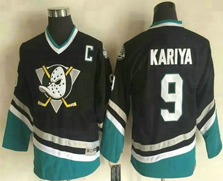 Youth Mighty Ducks of Anaheim #9 Paul Kariya 1995-96 Purple CCM Throwback Stitched Vintage Hockey Jersey