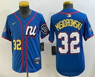 Youth Milwaukee Brewers #32 Jacob Misiorowski Blue 2025 All Star Limited Jersey