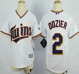 Youth Minnesota Twins #2 Brian Dozier 2015 White Jersey