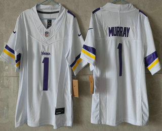 Youth Minnesota Vikings #1 Kyler Murray Limited White FUSE Vapor Jersey