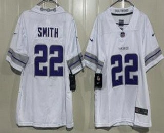 Youth Minnesota Vikings #22 Harrison Smith Limited White Alternate Vapor Jersey