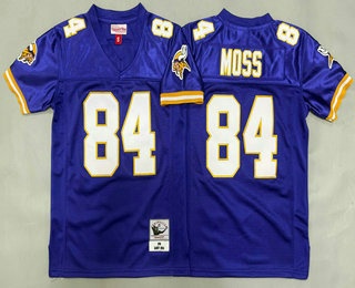 Youth Minnesota Vikings #84 Randy Moss Purple 1998 Throwback Jersey