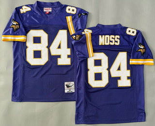 Youth Minnesota Vikings #84 Randy Moss Purple 1998 Throwback Jersey
