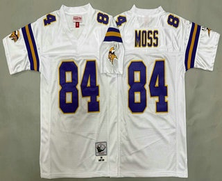 Youth Minnesota Vikings #84 Randy Moss White 1998 Throwback Jersey