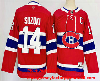 Youth Montreal Canadiens #14 Nick Suzuki Red 2025 Stitched Jersey