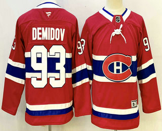 Youth Montreal Canadiens #93 Ivan Demidov Red Authentic Jersey