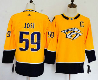 Youth Nashville Predators #59 Roman Josi Yellow Witch C Patch Home 2017-2018 Hockey Stitched NHL Jersey
