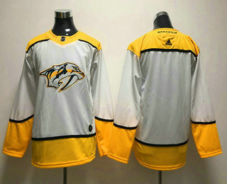 Youth Nashville Predators Blank White 2017-2018 Hockey Stitched NHL Jersey