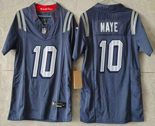 Youth New England Patriots #10 Drake Maye Limited Blue Rivalries FUSE Vapor Stitched Jersey