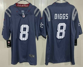 Youth New England Patriots #8 Stefon Diggs Limited Blue Rivalries Vapor Stitched Jersey