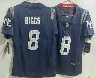 Youth New England Patriots #8 Stefon Diggs Limited Blue Rivalries Vapor Stitched Jersey