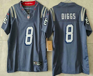 Youth New England Patriots #8 Stefon Diggs Limited Gray Rivalries FUSE Vapor Jersey
