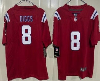 Youth New England Patriots #8 Stefon Diggs Limited Red Vapor Jersey