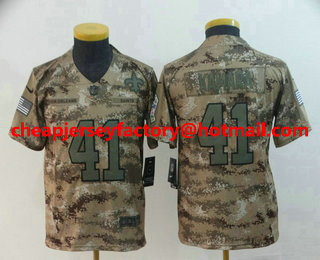 Youth New Orleans Saints #41 Alvin Kamara 2018 Camo Salute to Service Stitched NFL Nike Limited Jersey