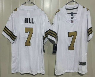 Youth New Orleans Saints #7 Taysom Hill Limited White Alternate Vapor Jersey