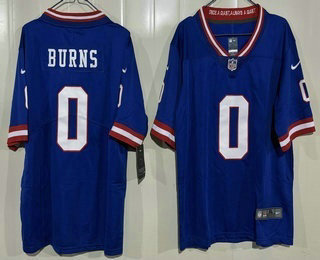 Youth New York Giants #0 Brian Burns Limited Blue Classic Vapor Jersey