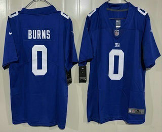 Youth New York Giants #0 Brian Burns Limited Blue Vapor Jersey