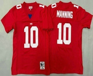 Youth New York Giants #10 Eli Manning Red 2004 Throwback Jersey