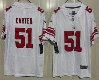 Youth New York Giants #51 Abdul Carter Limited White Vapor Jersey