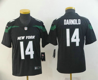 Youth New York Jets #14 Sam Darnold Black NEW 2019 Vapor Untouchable Stitched NFL Nike Limited Jersey