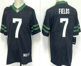 Youth New York Jets #7 Justin Fields Limited Black Vapor Jersey
