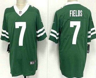 Youth New York Jets #7 Justin Fields Limited Green Vapor Jersey
