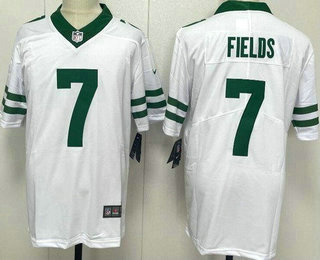 Youth New York Jets #7 Justin Fields Limited White Vapor Jersey