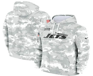 Youth New York Jets Arctic Camo 2024 Salute to Service Club Fleece Pullover Hoodie